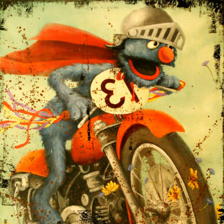 "Grover Rides Again" (print) by Jill McVarish
