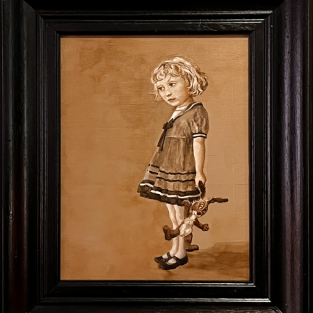 "Little Girl with Stuffed Rabbit" by Jill McVarish